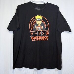 Naruto T-Shirt Ichiraku Ramen Shop Black Graphic Tee 2XL Anime Manga  shirt